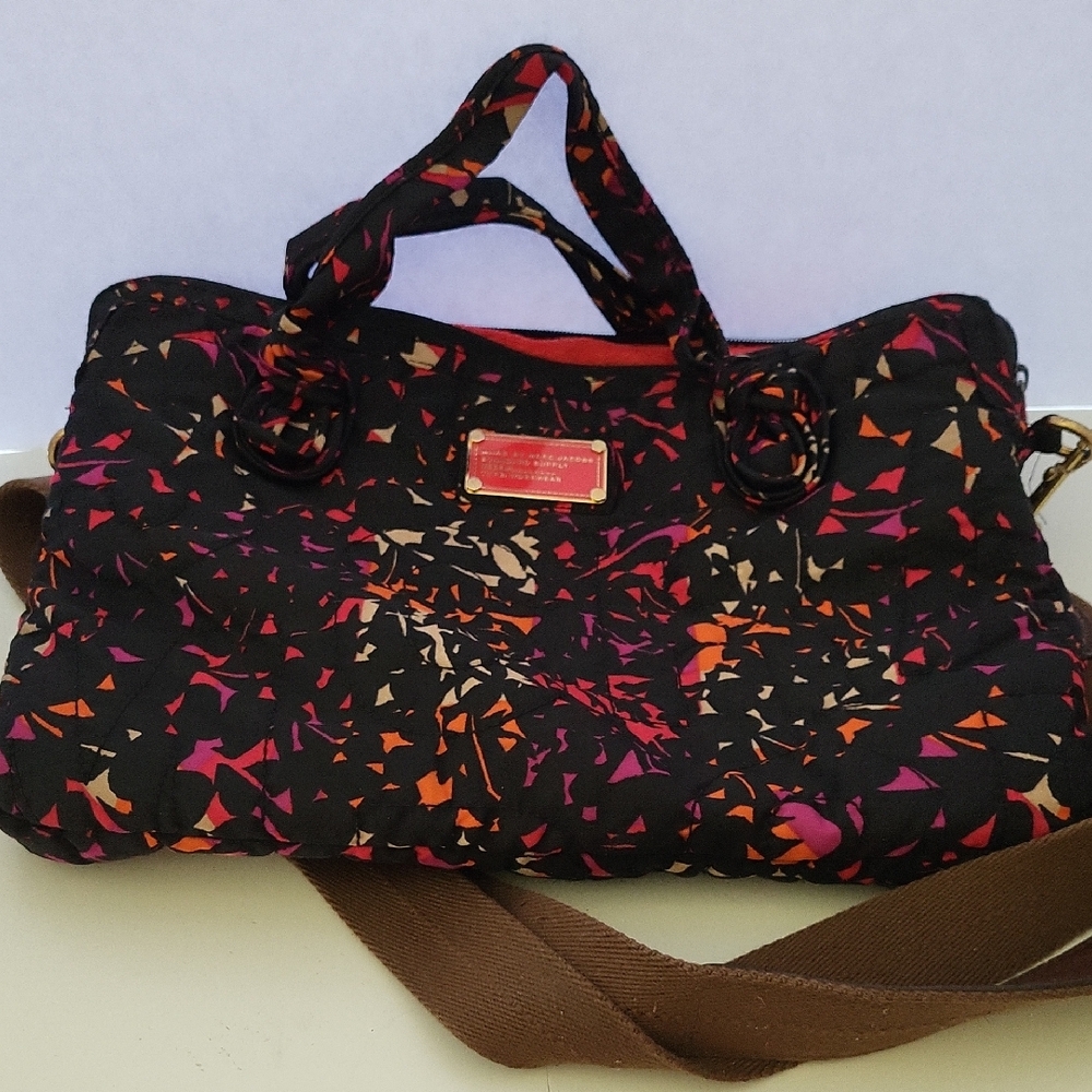 Marc Jacobs Black and Pink Laptop Bag
